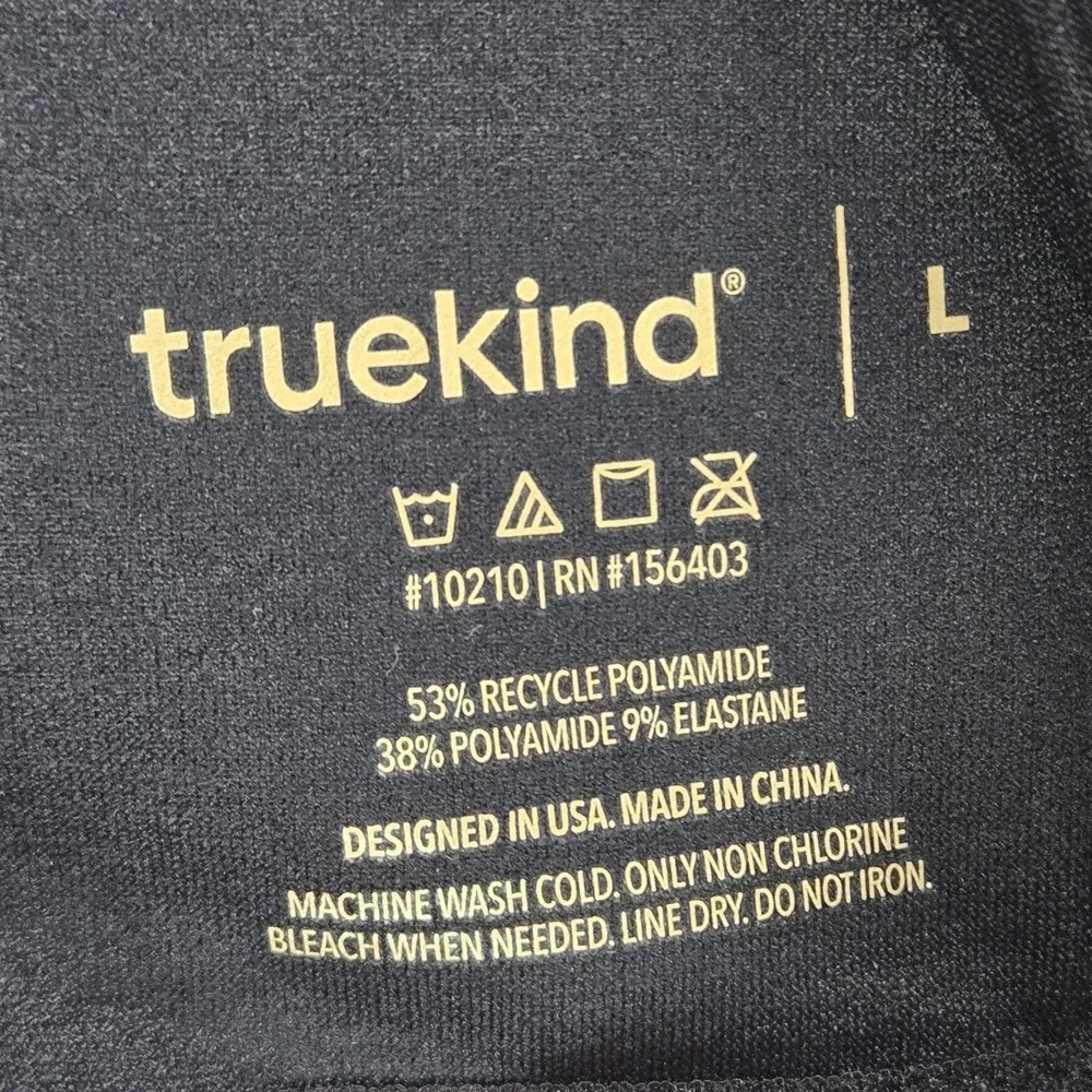 Truekind 10210 Supportive Comfort Wireless Shaping Bra Black Size Large NWT‎
